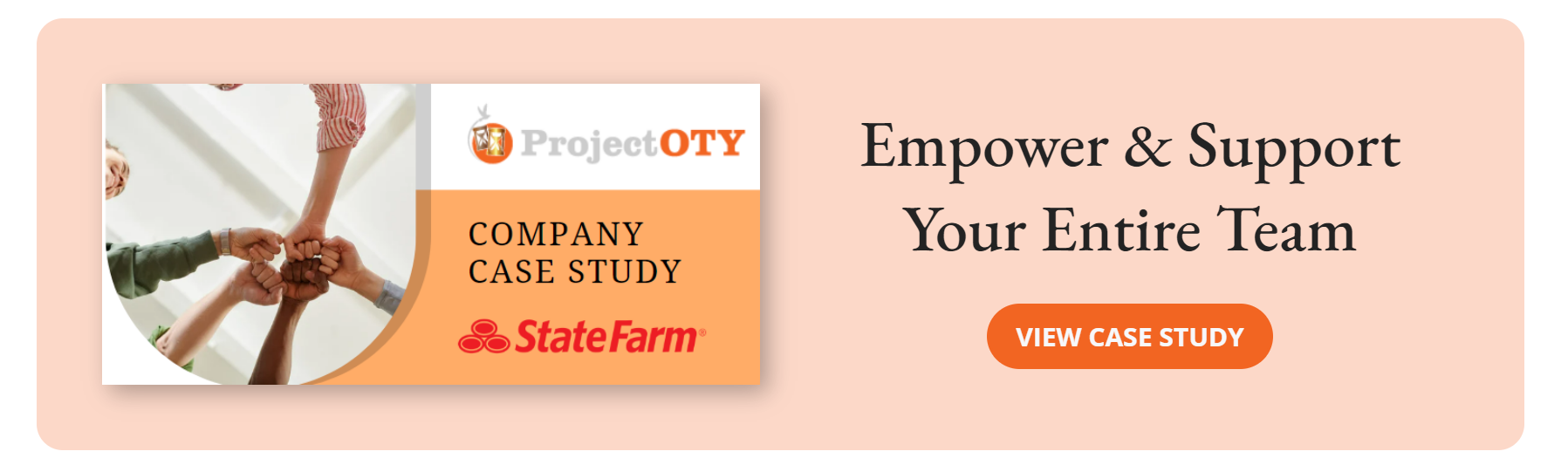 Company case study showing state farm logo